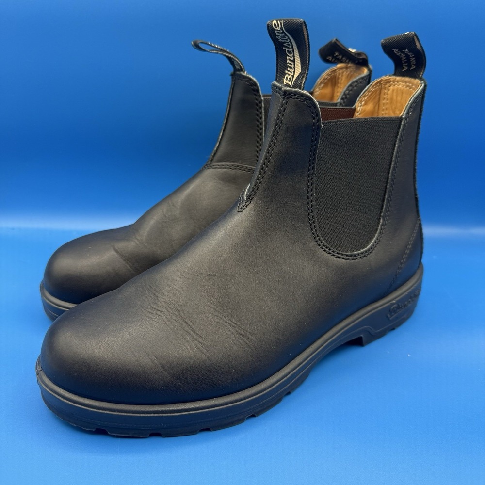 Blundstone Chelsea Black Boots Leather Pull On Mens US 9 | AU/UK 8 | Womens 11